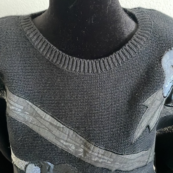 Vintage 90s Bonnie and Bill By Hollie Embroidered Knit Flower Sweater 0005 - Picture 8 of 10